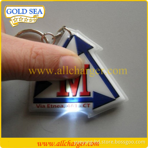 Cheap waterproof Mini LED keychain led light soft pvc for gift